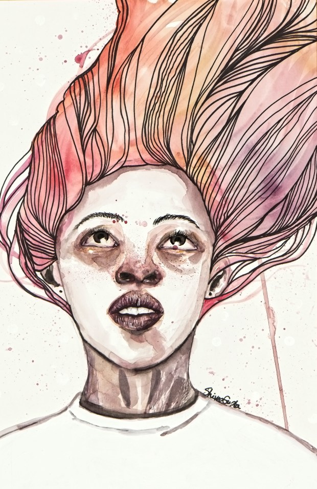 shivee gupta art girl with pink hair watercolor - Shivee Gupta (1).jpg
